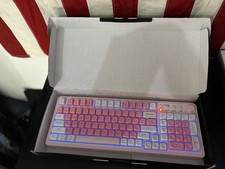 AULA S99 Gaming Keyboard Wired Illuminated Pink/White English QWERTY picture