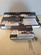 Lexmark C736H1CG Cyan C736H1MG Magenta C736H1YG Yellow Toner Sealed Box Lot Of 5 picture