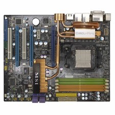 Msi K9n2 Diamond Am2 Am2+ Motherboard With Extreme Audio Card X-fi Atx 4 Slot_ picture