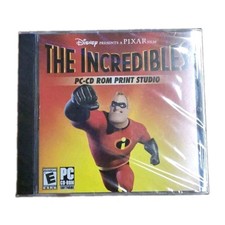 VTG The Incredibles PC-CD ROM Print Studio Disney Pixar Win 98/Me/XP Sealed New picture