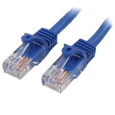 StarTech.com 1 m Blue Cat5e Snagless RJ45 UTP Patch Cable - 1m Patch Cord - Ethe picture
