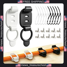 Cable Management Clips Set with Elastic Loops, Reusable, 10 Pack picture