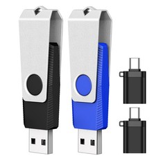 32GB USB Flash Drive 2-Pack Thumb Drive USB 2.0 Flash Drives (&2PCS Type-C Ad... picture