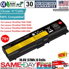 ✅70+ Laptop Battery For Lenovo Thinkpad T430 T530 L430 L530 W530 0A36302 0A36303 picture
