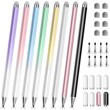 2-in-1 Stylus Pens for Touchscreens - Fine Disc Tip [8 Pack] picture