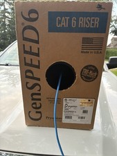 GENSPEED® 6 CATEGORY 6 RISER CABLE BLUE 0586 FEET FRYSMIAN Of 1000' PULL PAC picture