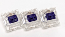 Drop + Gateron Purple Mechanical Keyboard Switches Clear Top 5-Pin 70 Pack picture