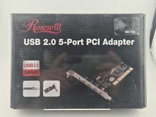 Rosewill RC-103 USB2 5-Port (4 external & 1 internal) PCI Adapter | NEW J95 picture