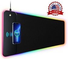 Alfombrilla de ratón para juegos RGB con carga inalámbrica de 15W,antideslizante picture