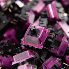 (x75) LUBED & FILMED durock black lotus mechcanical keyboard switches picture