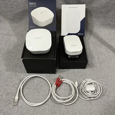 EERO J010001 Mesh Wifi Router + 1 Beacon D010001. Pre Owned picture