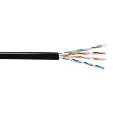 GENSPEED 7136100 Data Cable,Cat 6,23 AWG,100ft,Black 30YJ22 picture