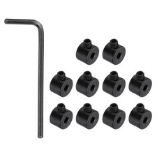 10Pack Shaft Lock Collar 2.05mm Bore 7mm OD 5mm H Collar Set Black picture