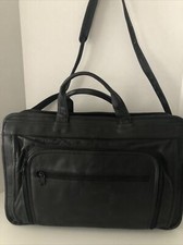 HERITAGE INDUSTRIES  Genuine Leather Business Briefcase Made India Color Black picture