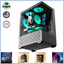 Gaming Tower Case for Micro ATX and Mini ITX with Panoramic Glass Design picture