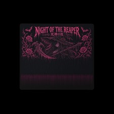 Night of the Reaper Gaming Mouse Pad | Gothic Halloween Desk Mat 18x16 | 死の夜 picture