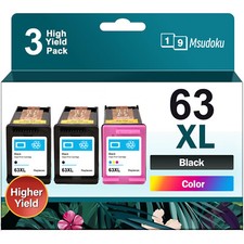 63XL Ink Cartridge Lot for HP 63 XL OfficeJet 3830 4650 4655 ENVY 4512 4516 4520 picture