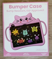 Vivitar Kids iPad Pro 11 Air 10.9 Bumper Case Pink Cat Kickstand Handles NEW picture