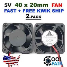 2 Pieces 5v 40mm DC Cooling Fan 40x40x20mm 4020 0.14A 2-Pin A41 picture