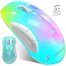 memzuoix 2.4G Wireless Mouse with RGB LED Detachable Cover Rechargeable picture