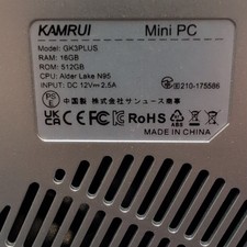 KAMRUI GK3PLUS Mini PC Alder Lake N95 16GB RAM 512GB SSD Silver picture