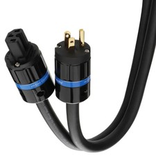 P901 Hi-End OFC US/EU Audio Power Cord Gold Plated Connectors 3P Shielded Cable picture