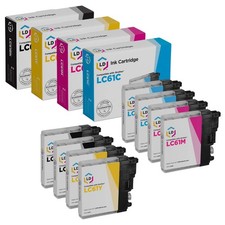 LD 8PK LC61 Black & Color Ink Cartridge Set for Brother DCP-165C DCP-585 DCP-375 picture