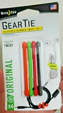 Nite Ize Gear Tie 4 pk Strong Rubber Twist Cord Tie 3