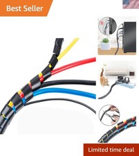 Flame-Retardant 20Ft Spiral Cable Sleeve - Secure Your Electronics with Ease picture