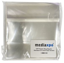 Resealable Clear OPP Bags for 10.4mm Standard CD Jewel Case Lot picture