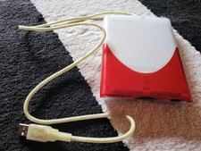 VST FDUSB-M 1.44MB USB External Floppy Disk Drive white/red Vintage Mac picture