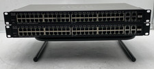 LOT OF 2 Cisco SG300-52 SRW2048-K9 V05 52-Port Gigabit PoE Managed Switch picture