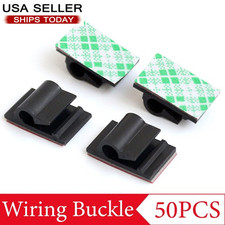 50Pcs Cable Clips Self-Adhesive Cord Wire Holder Management Organizer Clamp picture