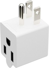 90 Degree Adapter Right Angled Downward Angled USA 3-Prong Male-Female Adapter,9 picture