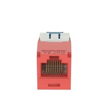 24 Pack) Panduit CJ6X88TGRD Snap in, Mini-Com, TX6A 10Gig Cat 6 Jack Module Red picture