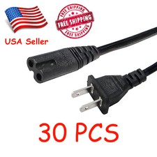Lot 30 US 2 Prong 2Pin Power Cord Cable Charge Adapter for PC Laptop Dell IBM HP picture