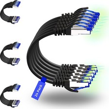Rapink Patch Cables Cat8 0.5ft 24 Pack Slim, Cat8 Ethernet Patch Cable 40G Su... picture