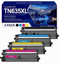 Toner Bank TN635XL High Yield Laser Toner 4-Pack for Brother HL-L8430CDW & More picture