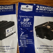 HP 950xl Members Mark  Inkjet Cartridges 4 Black Total picture