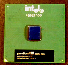 RETRO Coppermine 667 Intel Pentium III ✔️ 667/256/133/1.7V Socket 370 CPU, SL4CJ picture