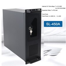 4U Server Chassis Rackmount Case Black 7x 3.5 HDD Slot Server Cabinet Case + Fan picture