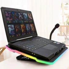 KLIM Ultimate RGB Gaming Laptop Cooling Pad Stand, Quiet, Up to 17