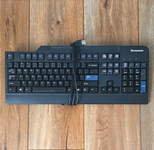 Lenovo SK-8825 Wired USB Standard Keyboard Black English QWERTY Function Keys picture