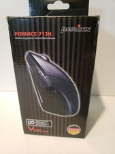 Wireless Vertical Mouse Right Handed 6 Button Design Black Perixx Perimice -713N picture