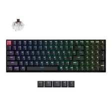 KEYCHRON K4 96% LAYOUT QMK MECHANICAL KEYBOARD SUPER BROWN SWITCH - BLACK picture