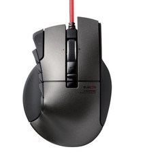 ELECOM M-DUX50BK USB Gaming Mouse DUX Wired 14 Buttons 3500dpi Hardware Macro picture