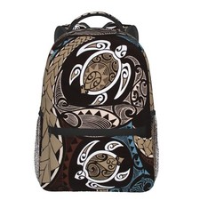 DZUAIKIT Hawaiian Honu Polynesian Sea Turtle Casual Travel Backpack Lightweig... picture