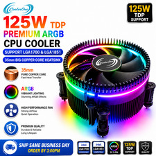 CoolerOne 125W TDP Premium ARGB LGA1851 CPU Cooler 35mm Big Copper Core Heatsink picture