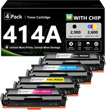 414A Toner Cartridges 4 Pack | MFP M479fdw Replacement for HP 414A 414X Works fo picture