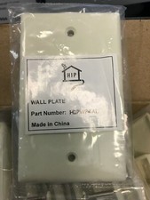 HIP 4 Port Wall plate M/d:HIPWP4AL Almond 14 face plates in total picture